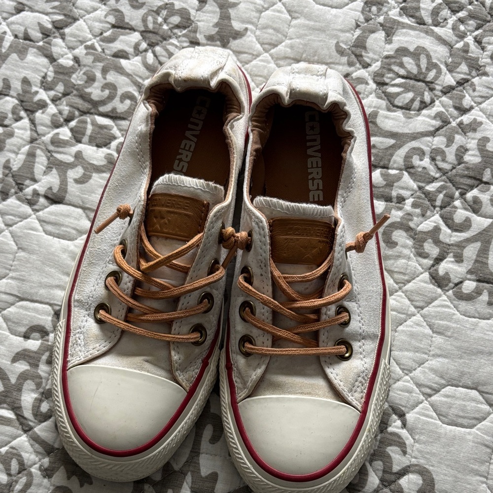 Converse White Sneakers worn once